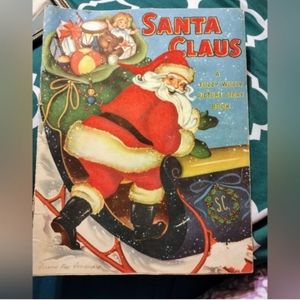 Vintage 1947 Santa Claus Big Fuzzy Wuzzy Christmas Book